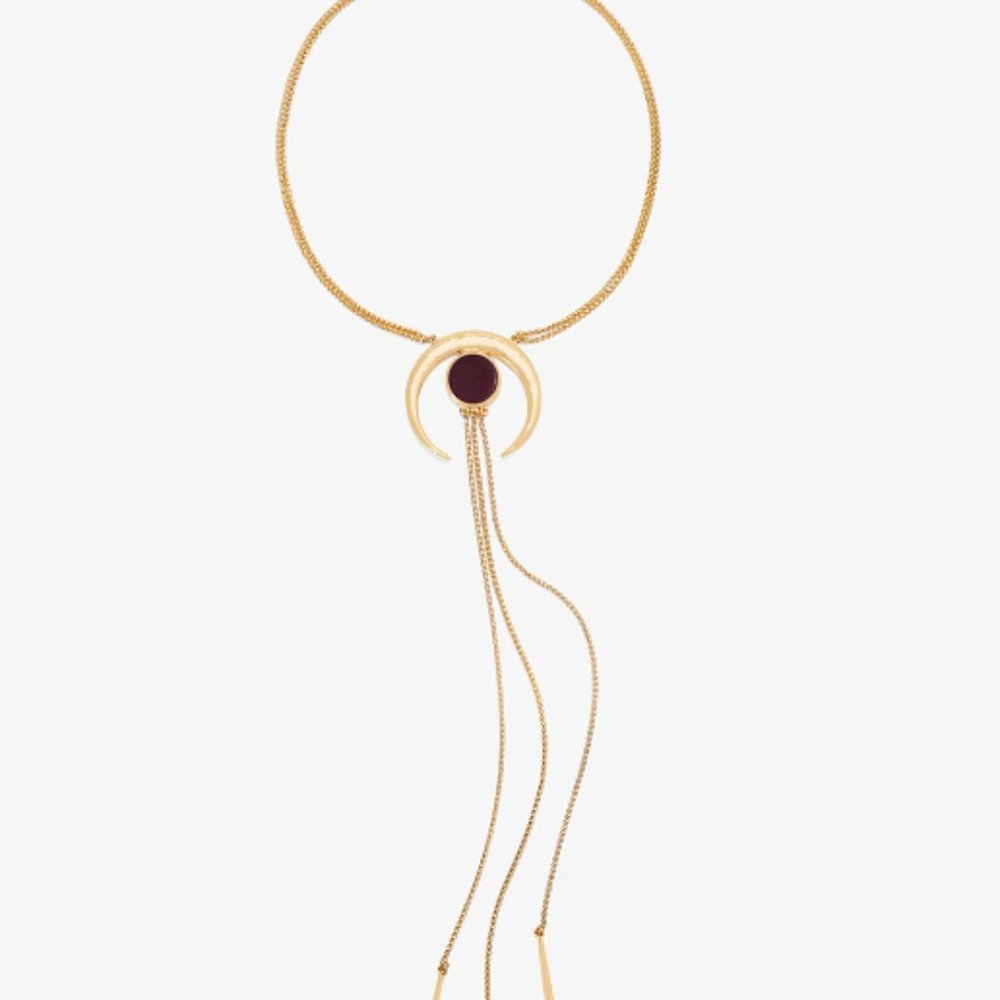 White House Black Market Crescent Pendant Y-Necklace